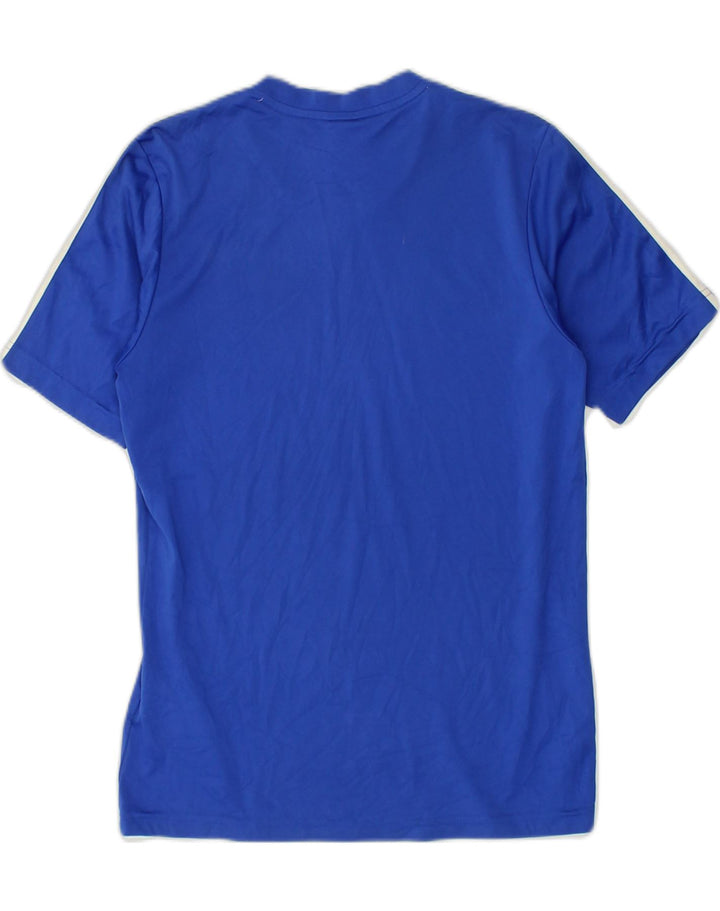 ADIDAS Boys T-Shirt Top 13-14 Years Blue Polyester | Vintage Adidas | Thrift | Second-Hand Adidas | Used Clothing | Messina Hembry 