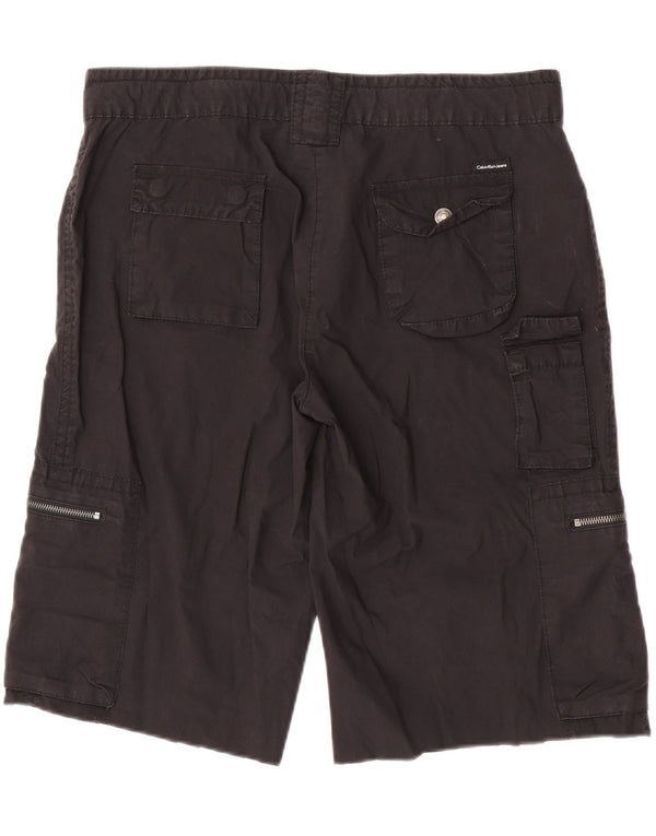 Женские шорты карго Calvin Klein Jeans W32, средний черный хлопок
