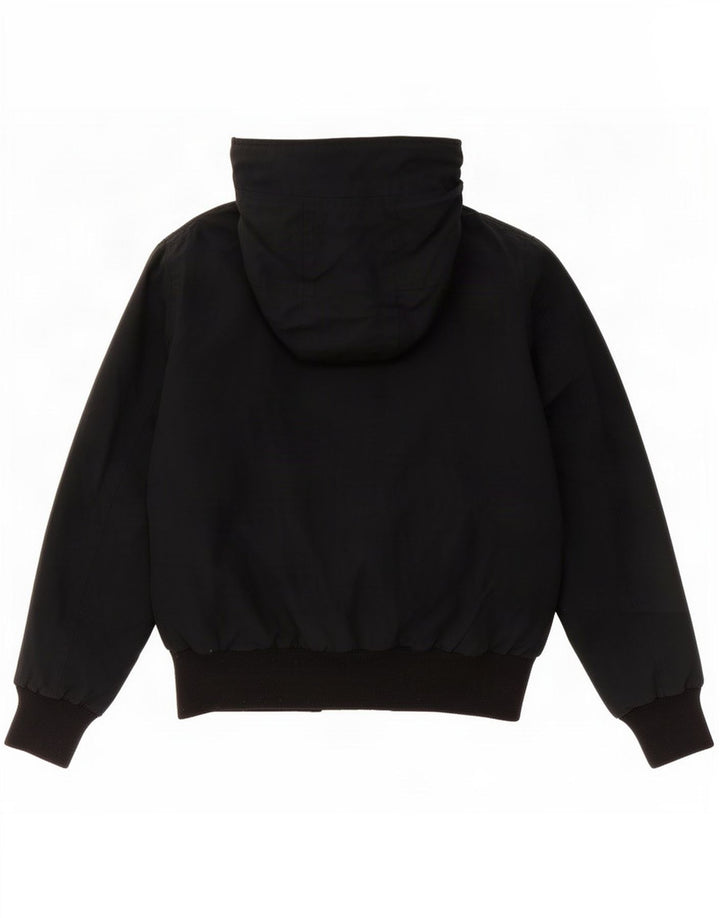 Утепленная куртка с капюшоном Woolrich для мальчиков 9-10 лет, черный хлопок