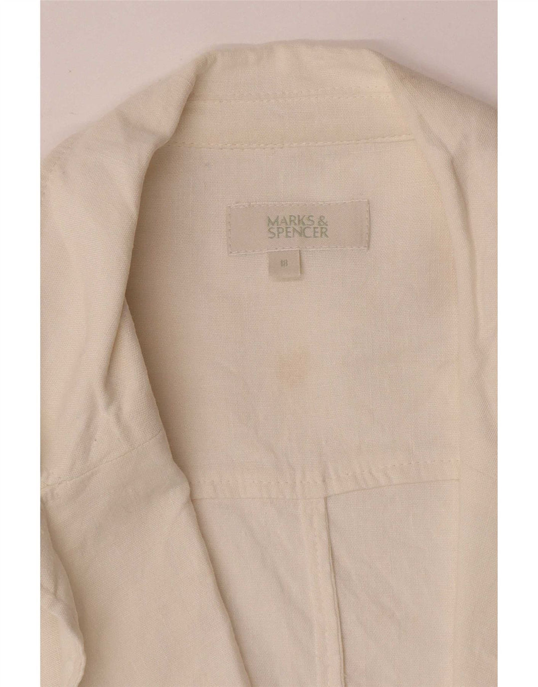Женский пиджак на 1 пуговице Marks & Spencer UK 18 XL Белый