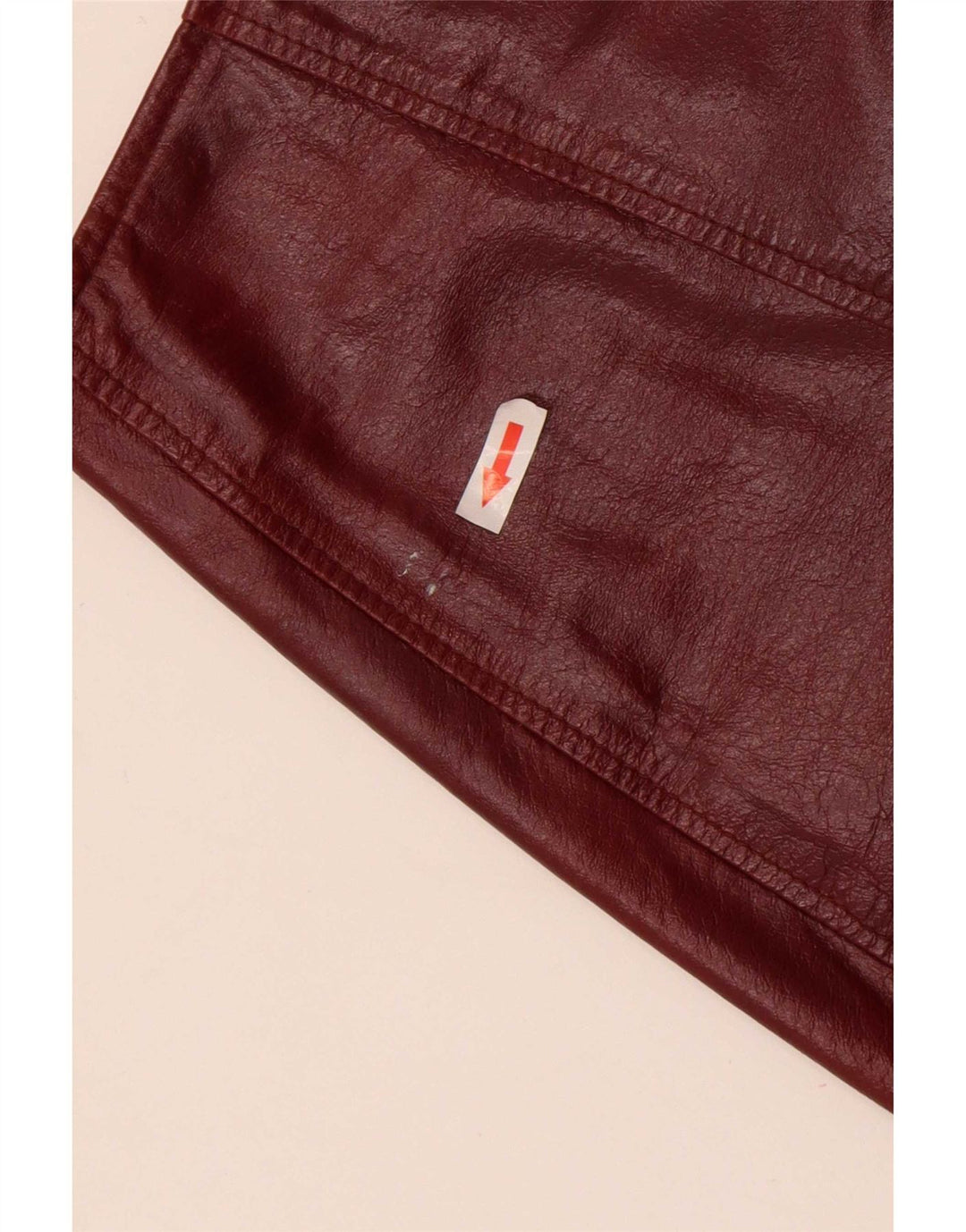Conbipel Женская мини кожаная юбка IT 44 Medium W27 Темно-бордовая кожа