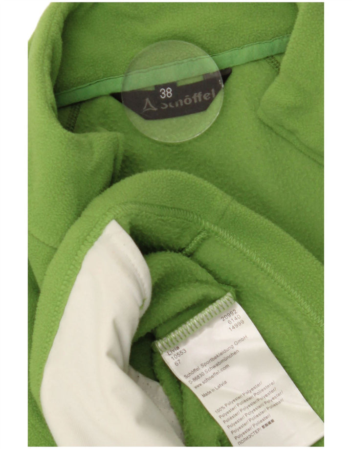 SCHOFFEL Womens Fleece Jacket EU 38 Medium Green Polyester