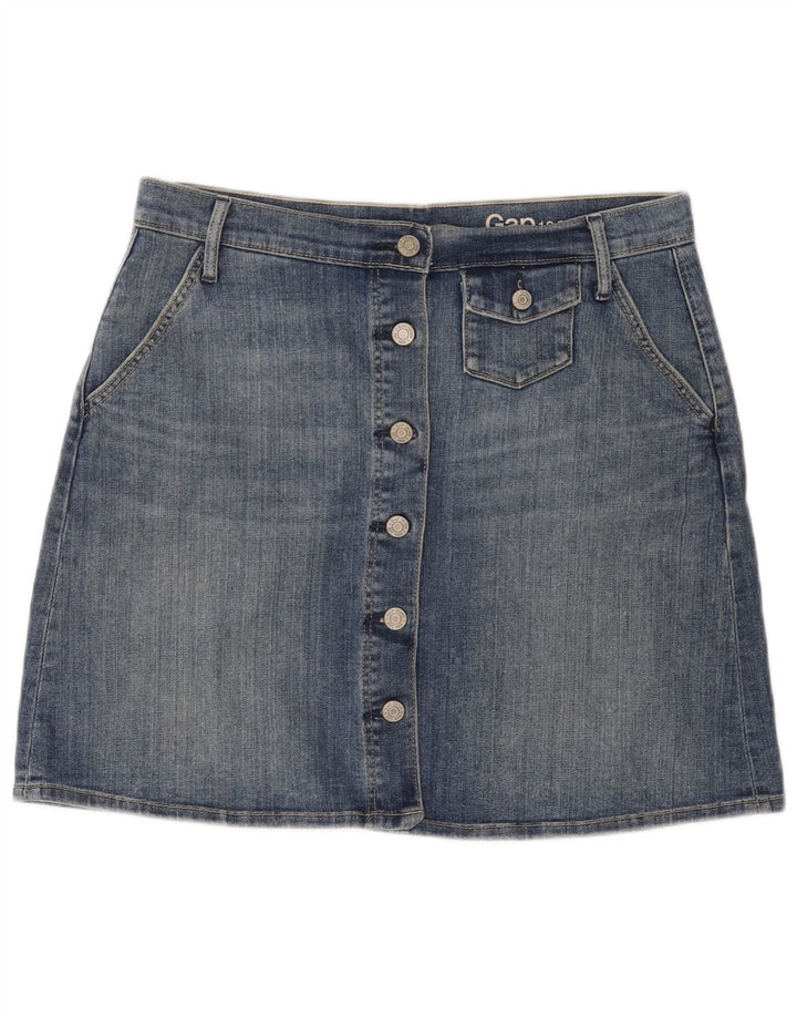 Женская джинсовая юбка GAP W29, хлопок среднего синего цвета