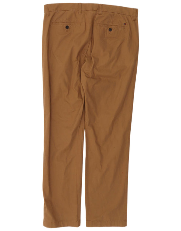 TOMMY HILFIGER Мужские прямые брюки чинос W34 L32 Коричневые хлопковые