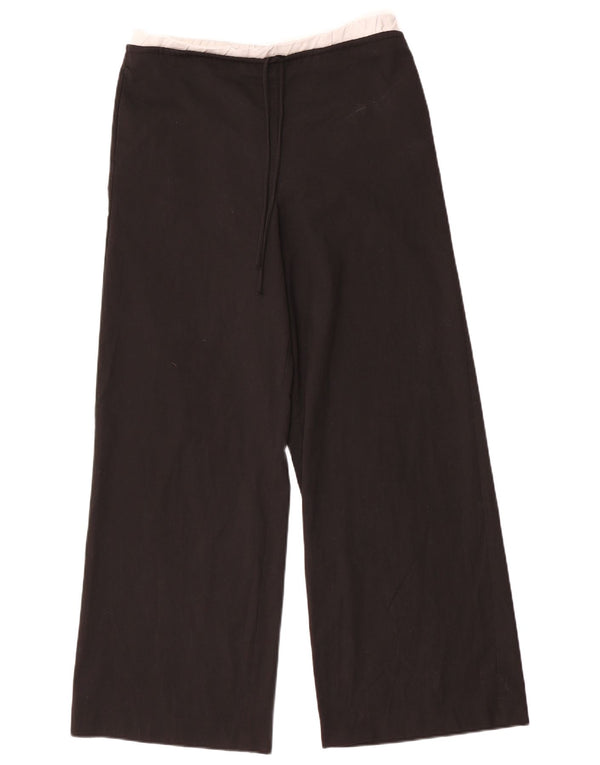Женские широкие брюки Zara, маленькие W26 L30, черные, полиэстер