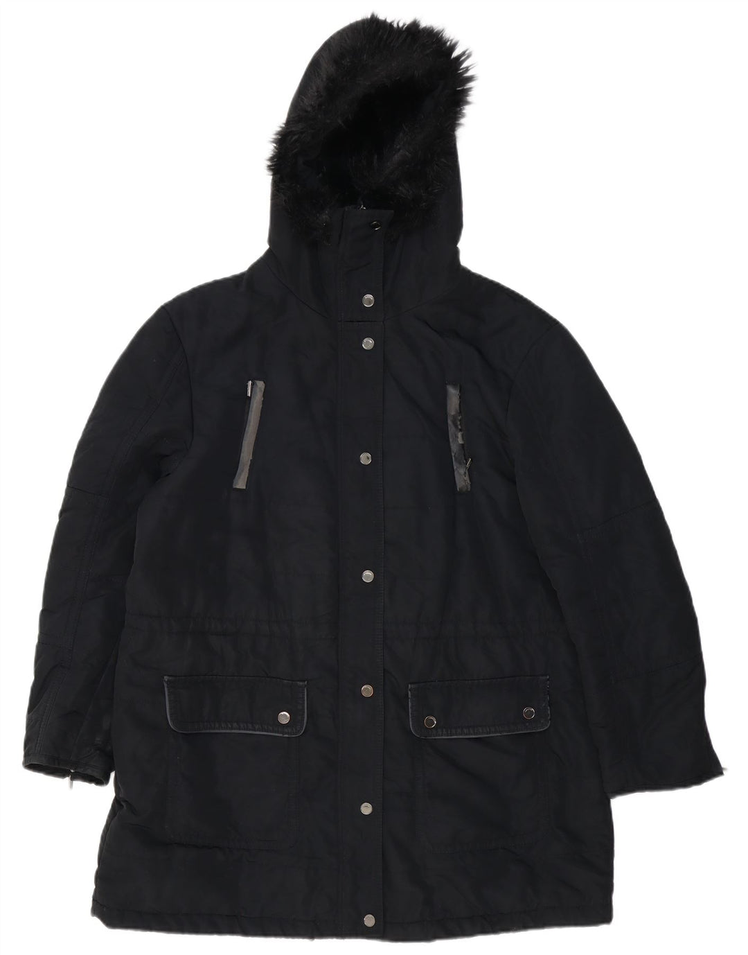 Женская парка с капюшоном Marks & Spencer Autograph UK 18 XL, черная