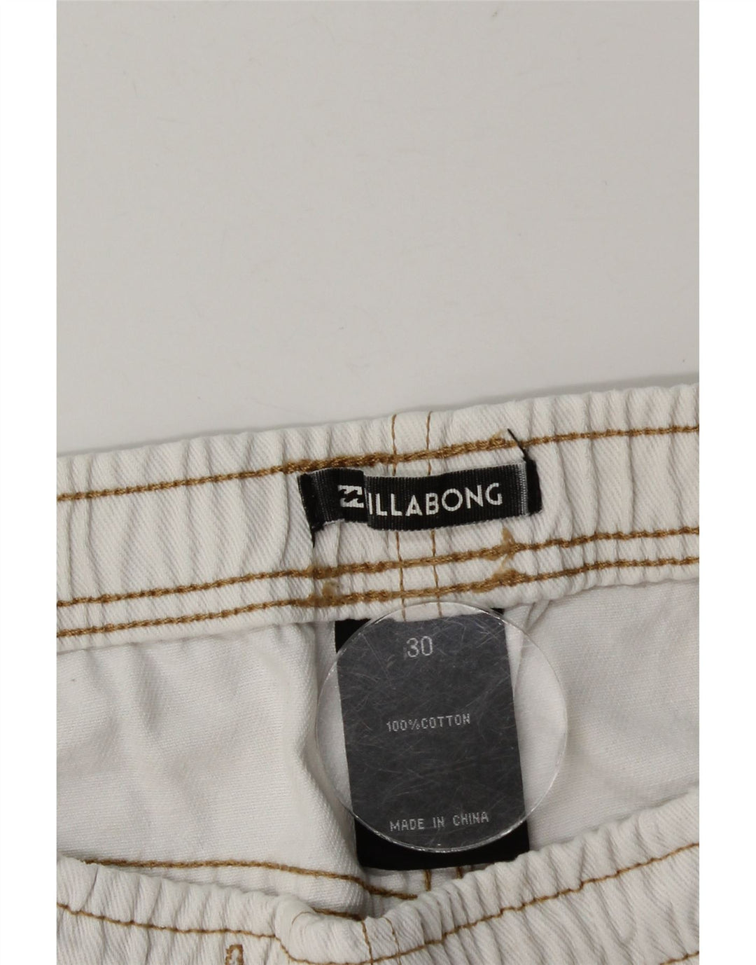 Billabong Женские джинсовые шорты с потертостями W30, средний белый хлопок, хлопок