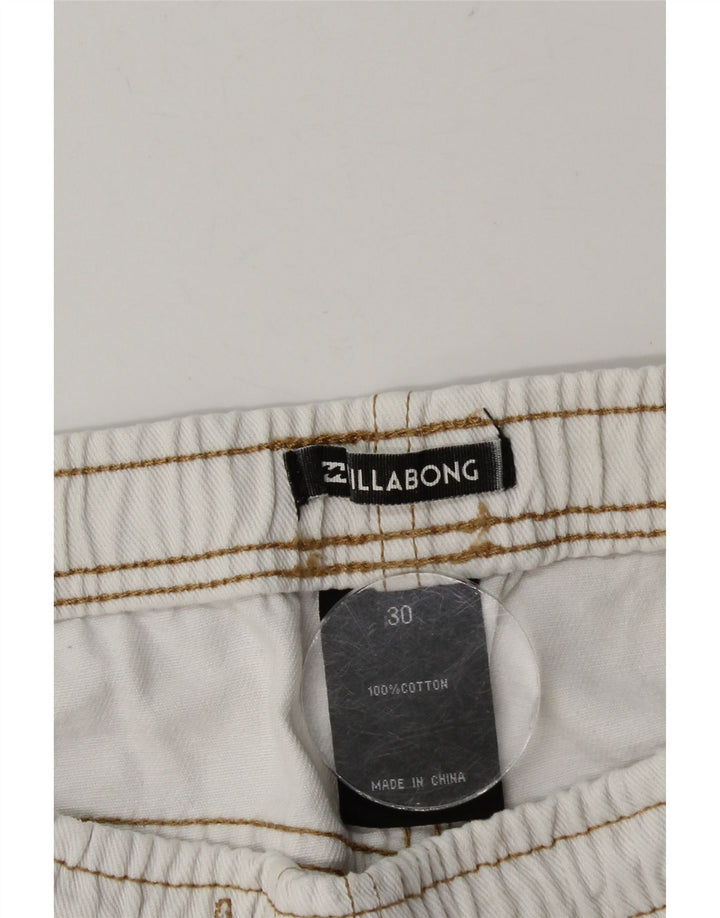 Billabong Женские джинсовые шорты с потертостями W30, средний белый хлопок, хлопок