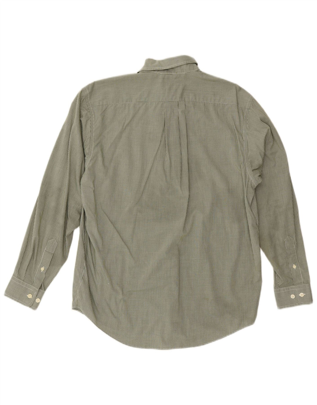 Мужская рубашка Eddie Bauer, классическая хлопковая рубашка в мелкую зеленую клетку среднего размера