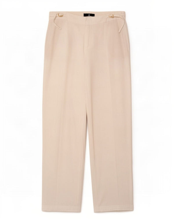Zara Womens Wide Leg Casual Trousers Medium W28 L29 White Viscose