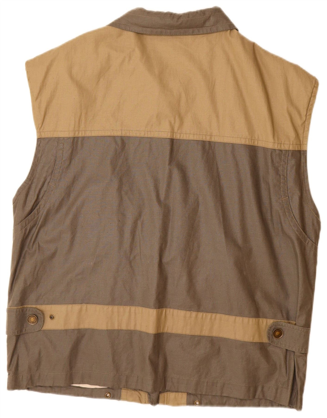 Мужской жилет VINTAGE UK 38, средний бежевый, хлопок с цветными блоками