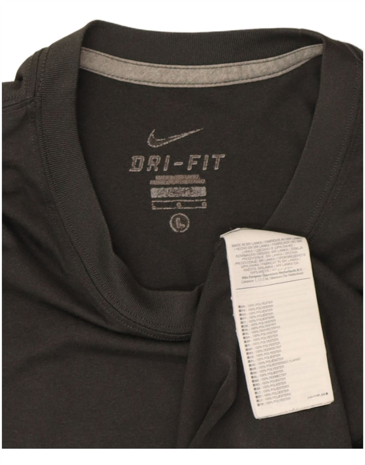 Мужская футболка Nike Dri Fit, большой серый полиэстер