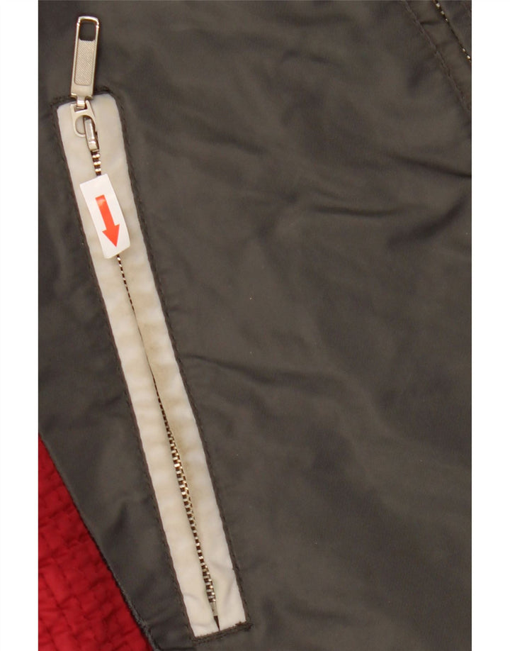 Мужская куртка-бомбер Energie UK 40, большая серая с цветными блоками