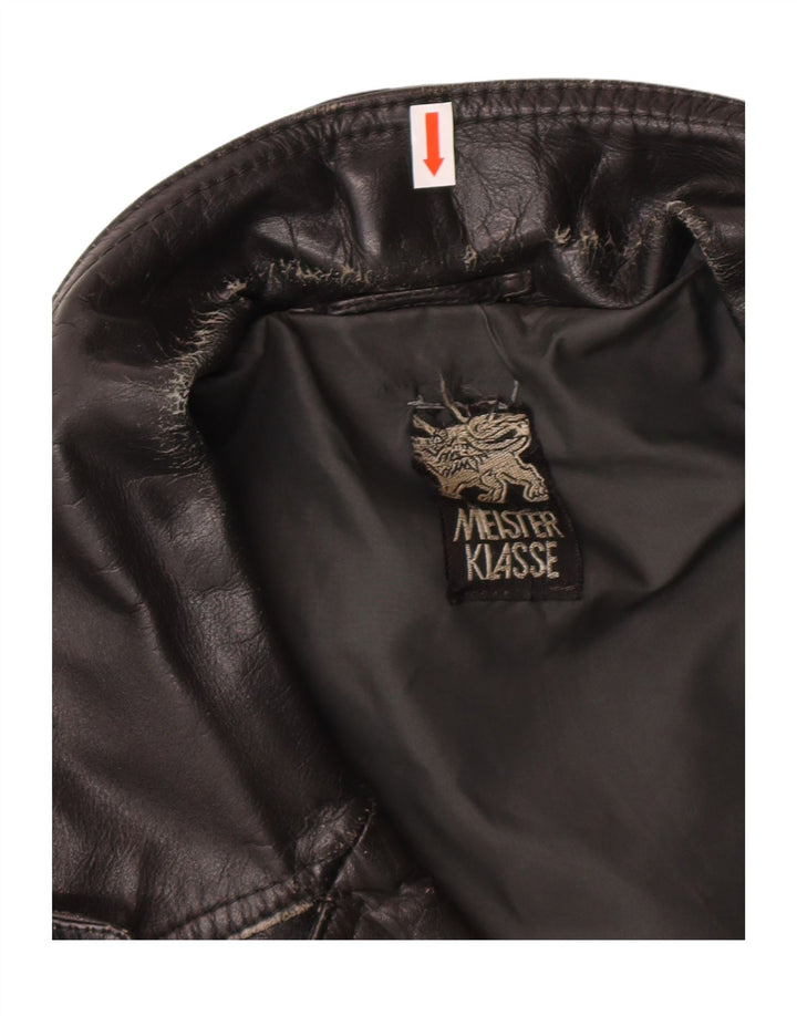 VINTAGE Mens Leather Jacket UK 38 Medium Black Vintage Vintage and Second-Hand Vintage from Messina Hembry 