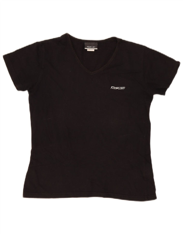 Женская футболка Reebok Top UK 12 Medium Black Cotton
