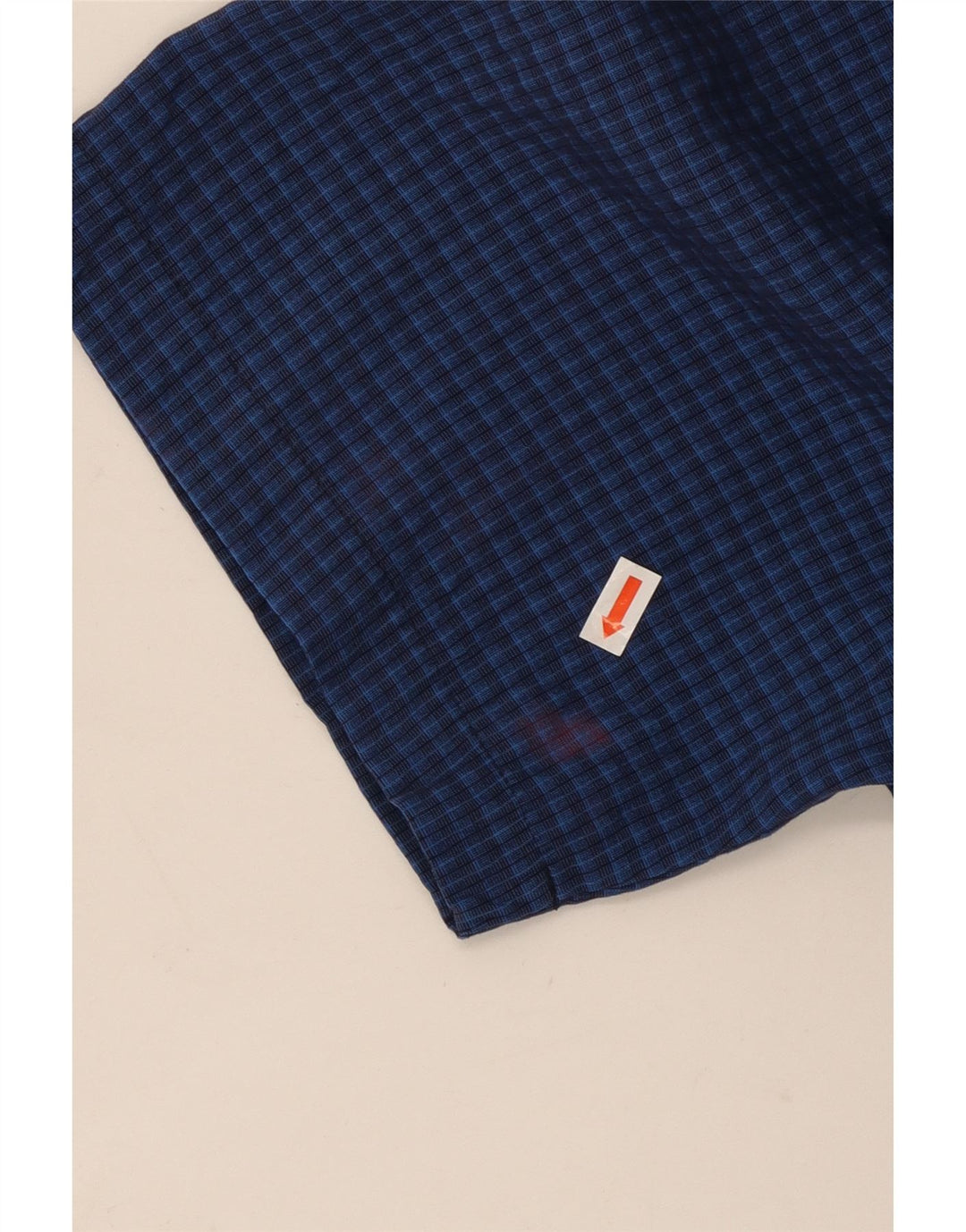 MOSSIMO Мужская рубашка с коротким рукавом XL синяя вискозная клетка