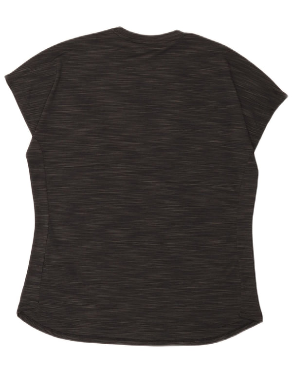 Женская футболка Adidas с рисунком Top UK 20/22 XL, черный полиэстер с крапинками