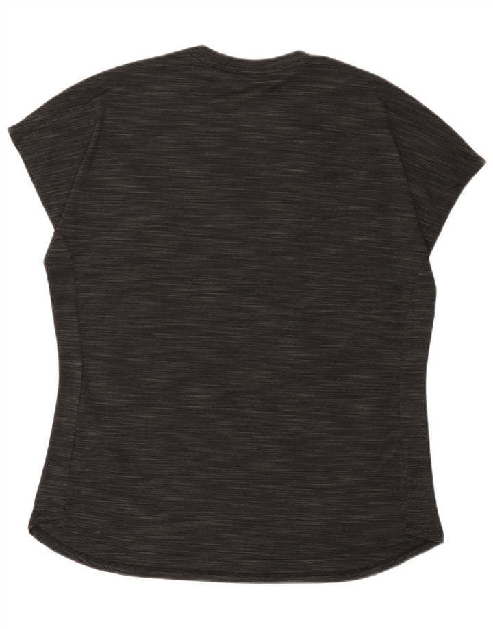 Женская футболка Adidas с рисунком Top UK 20/22 XL, черный полиэстер с крапинками