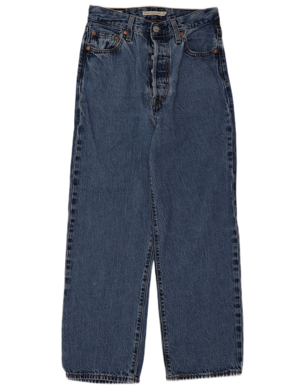 Женские прямые джинсы Levi's с завышенной талией W26 L27, синий хлопок