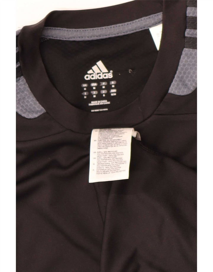 Мужская футболка Adidas Top Medium Black с цветными блоками, полиэстер, спортивная