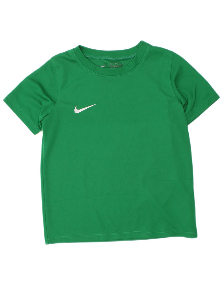 Футболка Nike для мальчиков, 5–6 лет, зеленый полиэстер