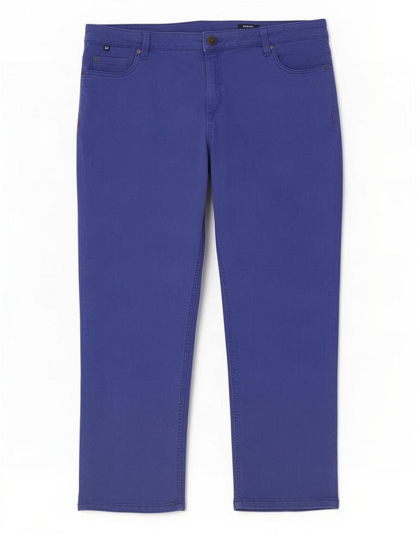 Crew Clothing Женские укороченные брюки UK 16, большие W34 L23, синий хлопок