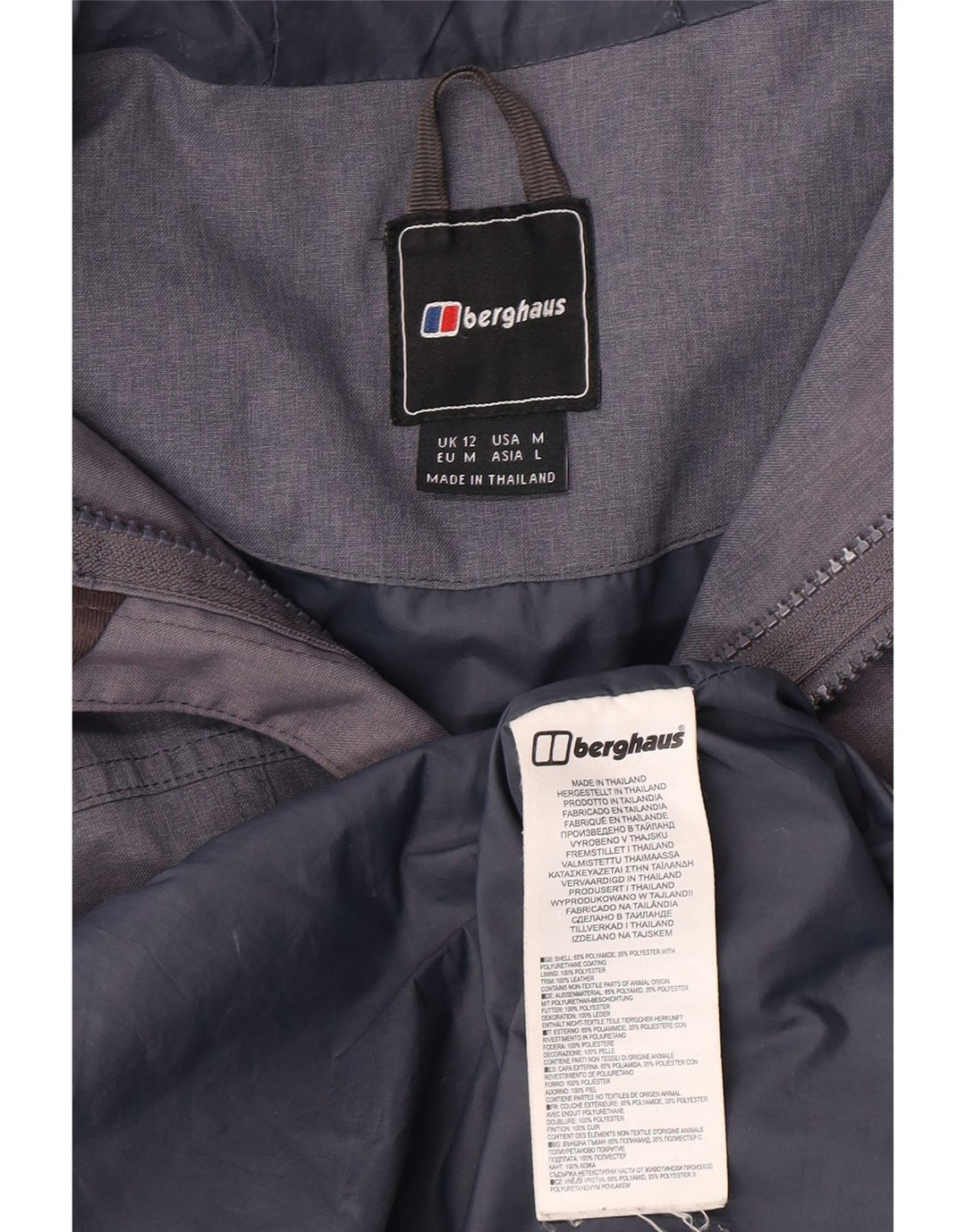 Berghaus Женский плащ с капюшоном UK 12 Средний Синий Полиамид