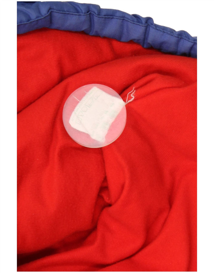 Винтажная мужская лыжная куртка с графическим рисунком UK 42 XL, синяя из полиамида