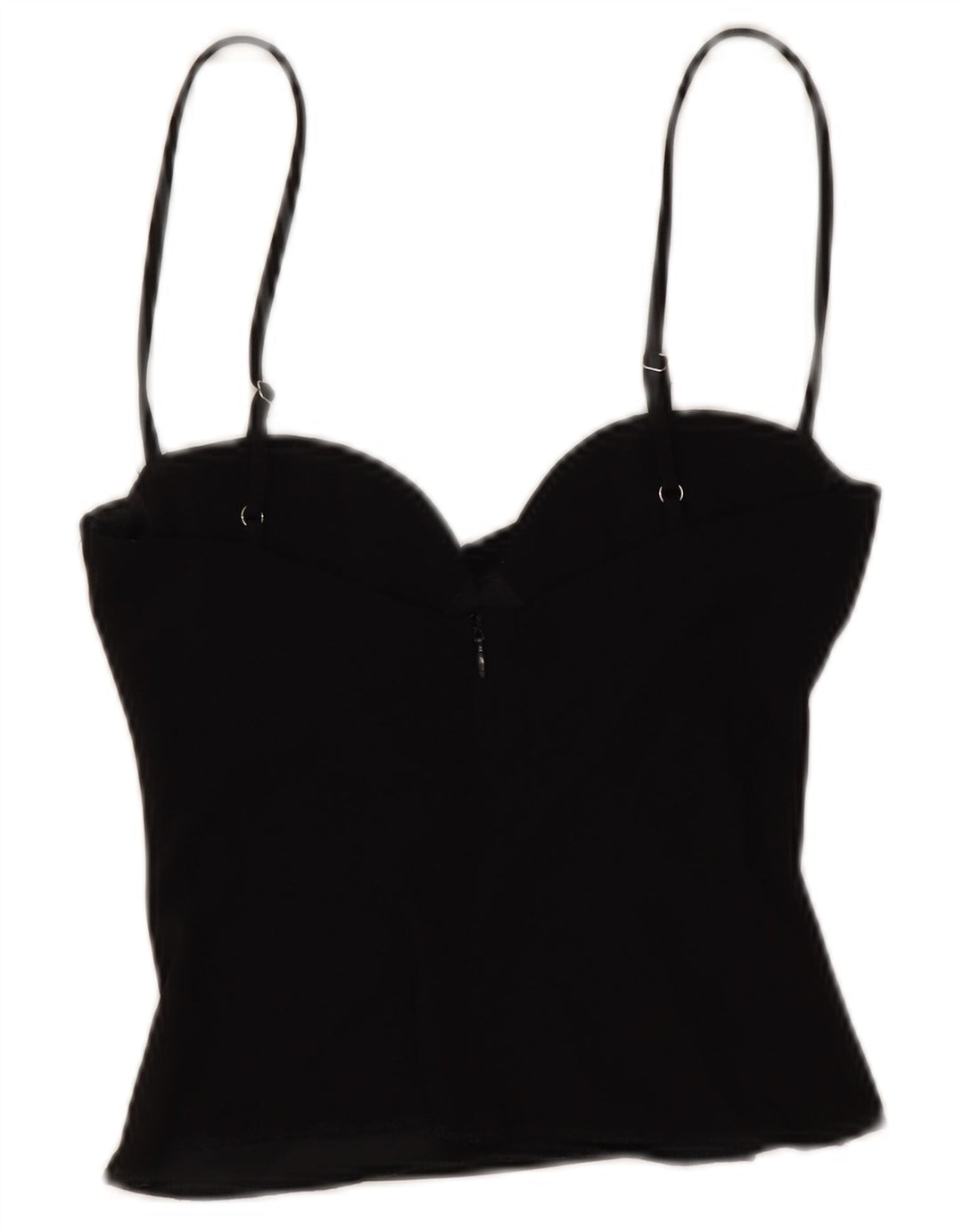 Женский укороченный топ на бретельках Zara UK 6 XS, черный