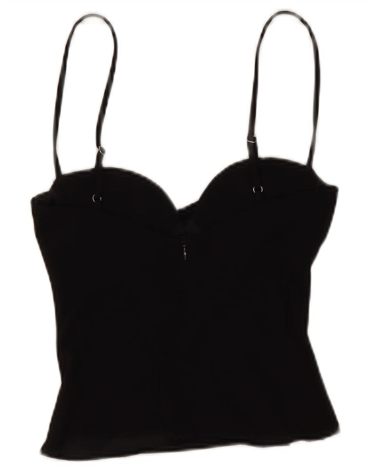 Женский укороченный топ на бретельках Zara UK 6 XS, черный