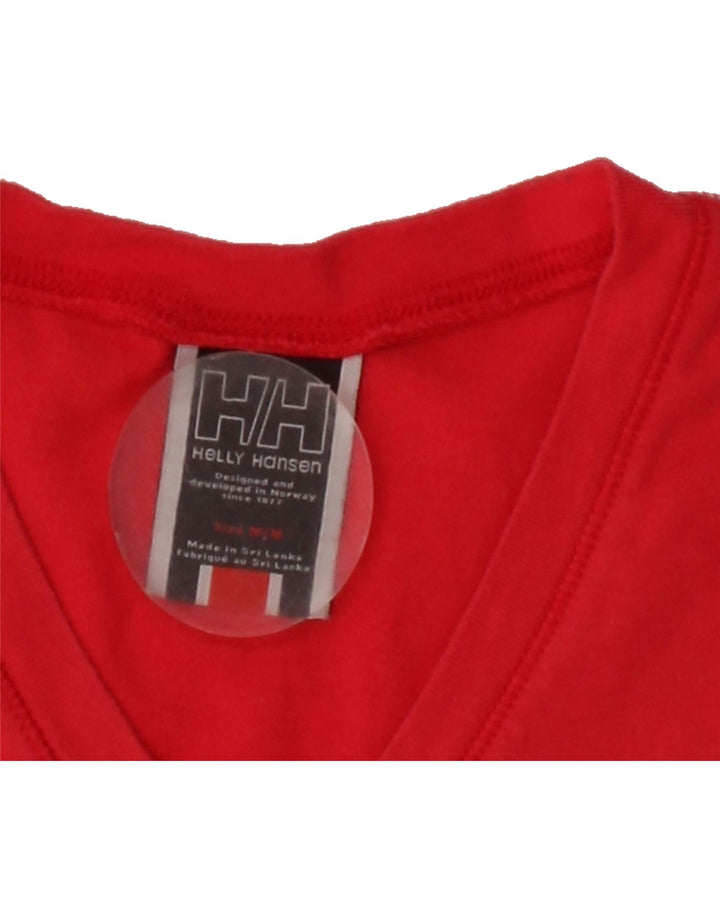 HELLY HANSEN Womens Graphic T-Shirt Top UK 12 Medium Red Spotted Cotton Vintage Helly Hansen and Second-Hand Helly Hansen from Messina Hembry 