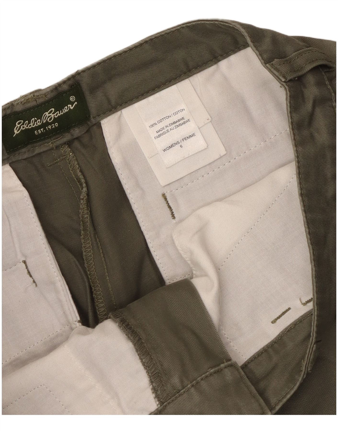 Женские повседневные шорты Eddie Bauer US 6 Medium W30 Хаки Хлопок