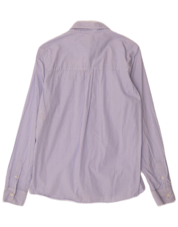 Рубашка Benetton для мальчиков 13-14 лет, размер 3XL, синяя хлопковая полоска