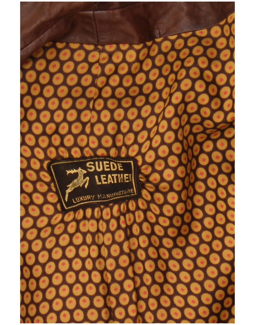 Винтажное мужское двубортное кожаное пальто UK 36 маленькое коричневое кожаное