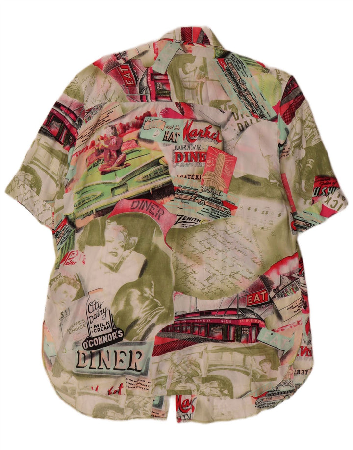 Женская блузка-рубашка с рисунком VERSE EU 40, средний разноцветный пэчворк