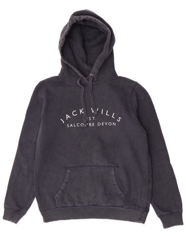 Женский джемпер с капюшоном Jack Wills UK 12, средний темно-синий, хлопок