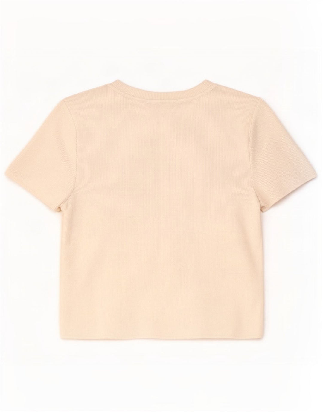 Женская укороченная футболка Zara UK 12, средний белый, вискоза