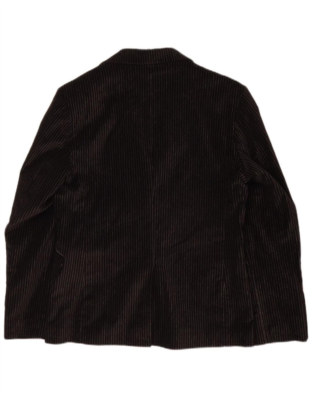 Мужской костюм из 2 предметов Vincent IT 48 Medium W30 L32, черный в тонкую полоску, с 2 пуговицами