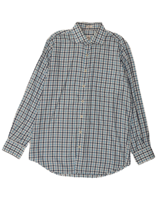 Мужская рубашка Peter Millar, большая синяя клетка, хлопок