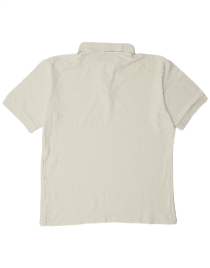 FILA Mens Polo Shirt IT 54 Large Off White Cotton