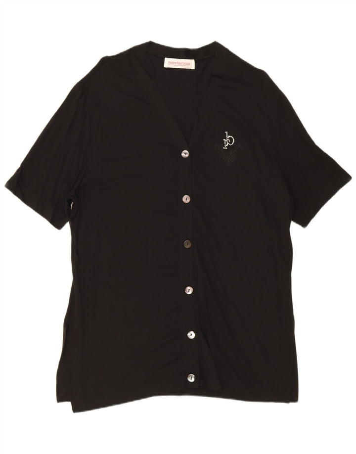 Женская блузка Roccobarocco Top IT 48 XL Черный вискоза