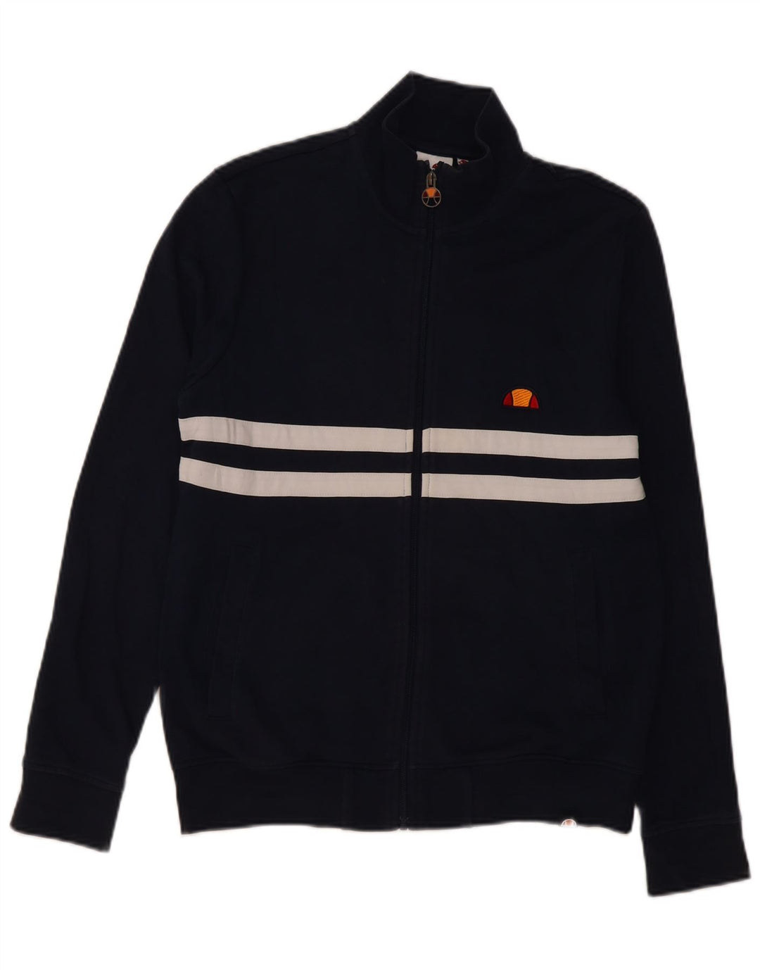 Мужской спортивный костюм Ellesse, верхняя куртка, маленький темно-синий, хлопок с цветными блоками