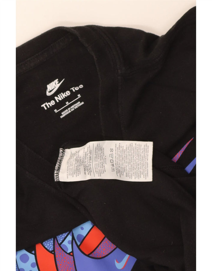 Мужская футболка с графическим рисунком Nike, средний черный хлопок