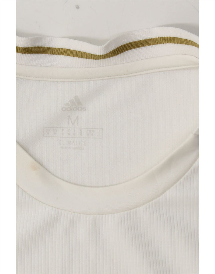 ADIDAS Мужская футболка с рисунком Real Madrid Верх среднего размера из полиэстера белого цвета
