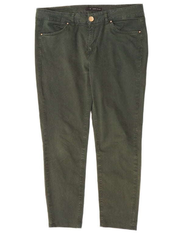 Женские укороченные джинсы Zara Slim EU 40 Medium W30 L24 Зеленые