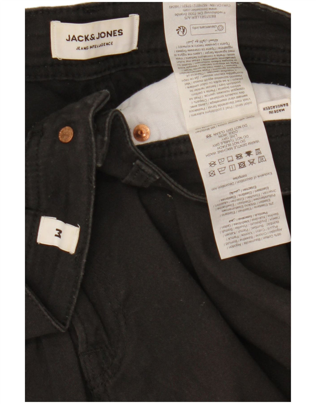 Мужские повседневные шорты Jack & Jones Regular W32, черные, хлопковые