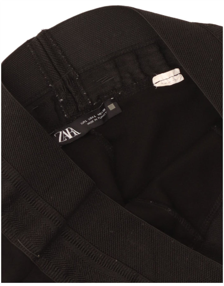 Женские укороченные леггинсы Zara UK 14, большие черные