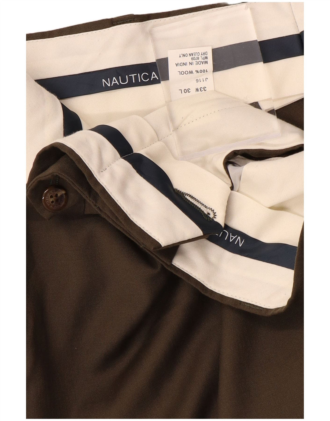 Мужские костюмные брюки NAUTICA W33 L30 серые шерстяные