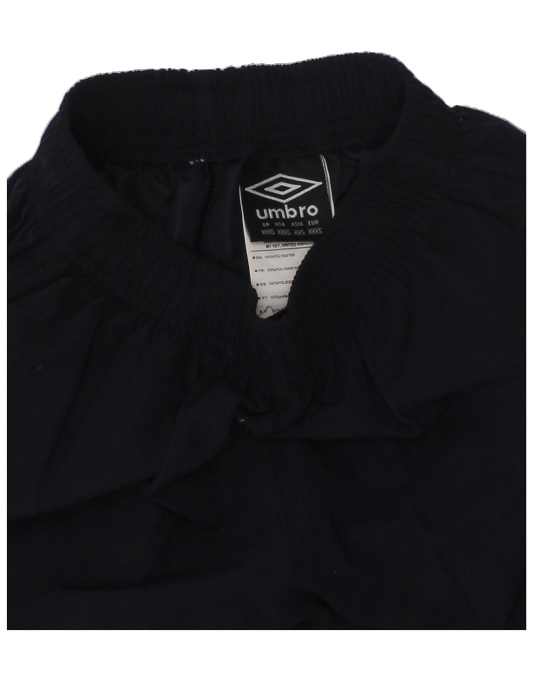 UMBRO Boys Graphic Bermuda Sport Shorts 7-8 Years 3XS Navy Blue Polyester | Vintage Umbro | Thrift | Second-Hand Umbro | Used Clothing | Messina Hembry 