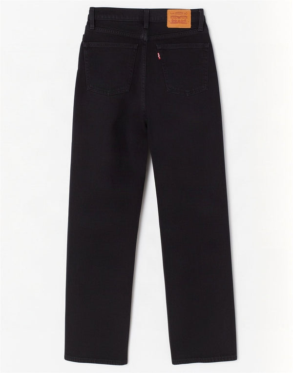 Женские прямые джинсы Levi's Ribcage W24 L27, черный хлопок